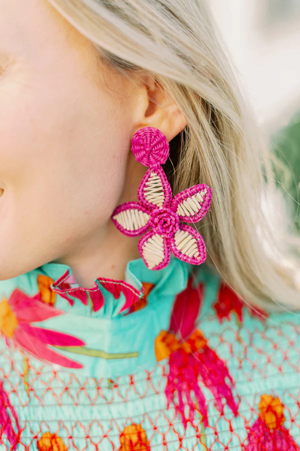 Hibiscus flower new arrivals earrings