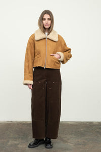 Faux Shearling Zip Up