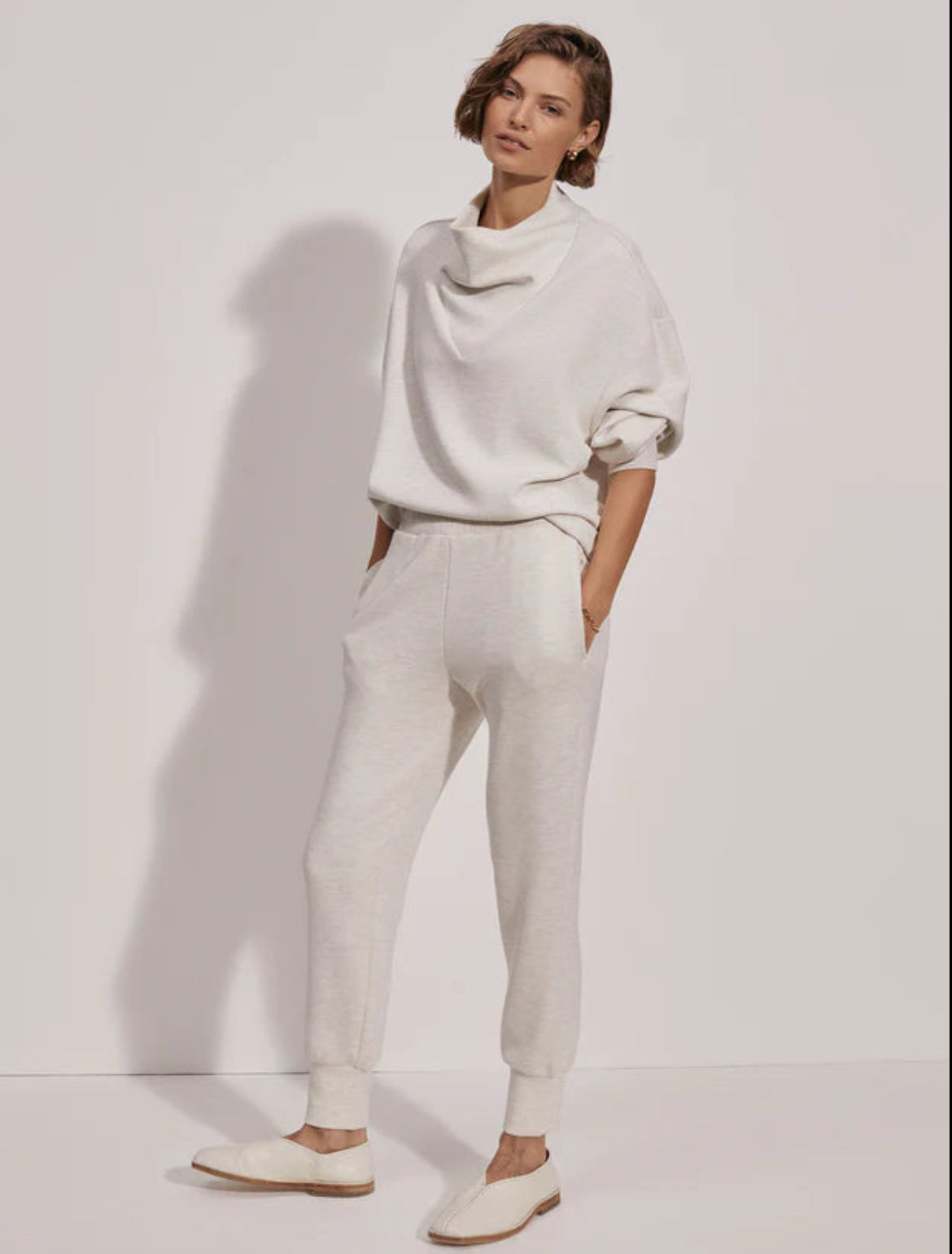 Brushed Rib Wide Leg Pant