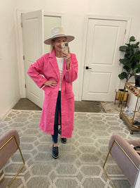 Pink Brushed Coat