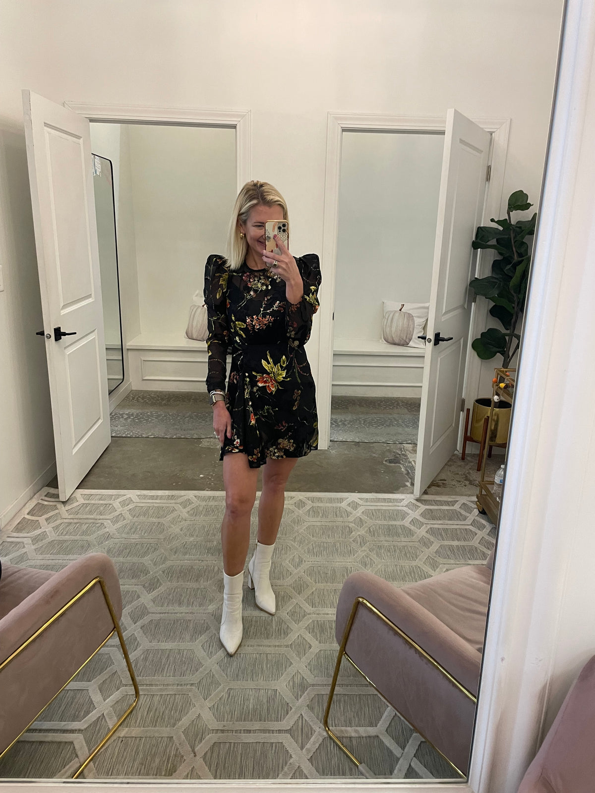 Midnight Floral Dress
