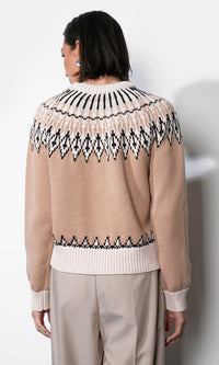 Karine Fair Isle Balloon Sleeve Sweater