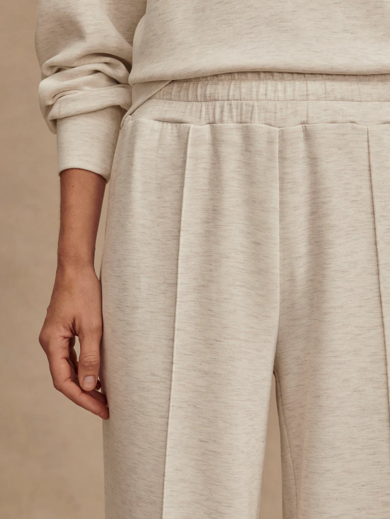 Wide Leg Pant 30" Ivory Marl