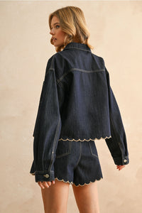 Indigo Scallop Jacket