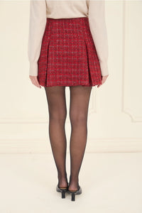 Bow Tweed Mini Skirt