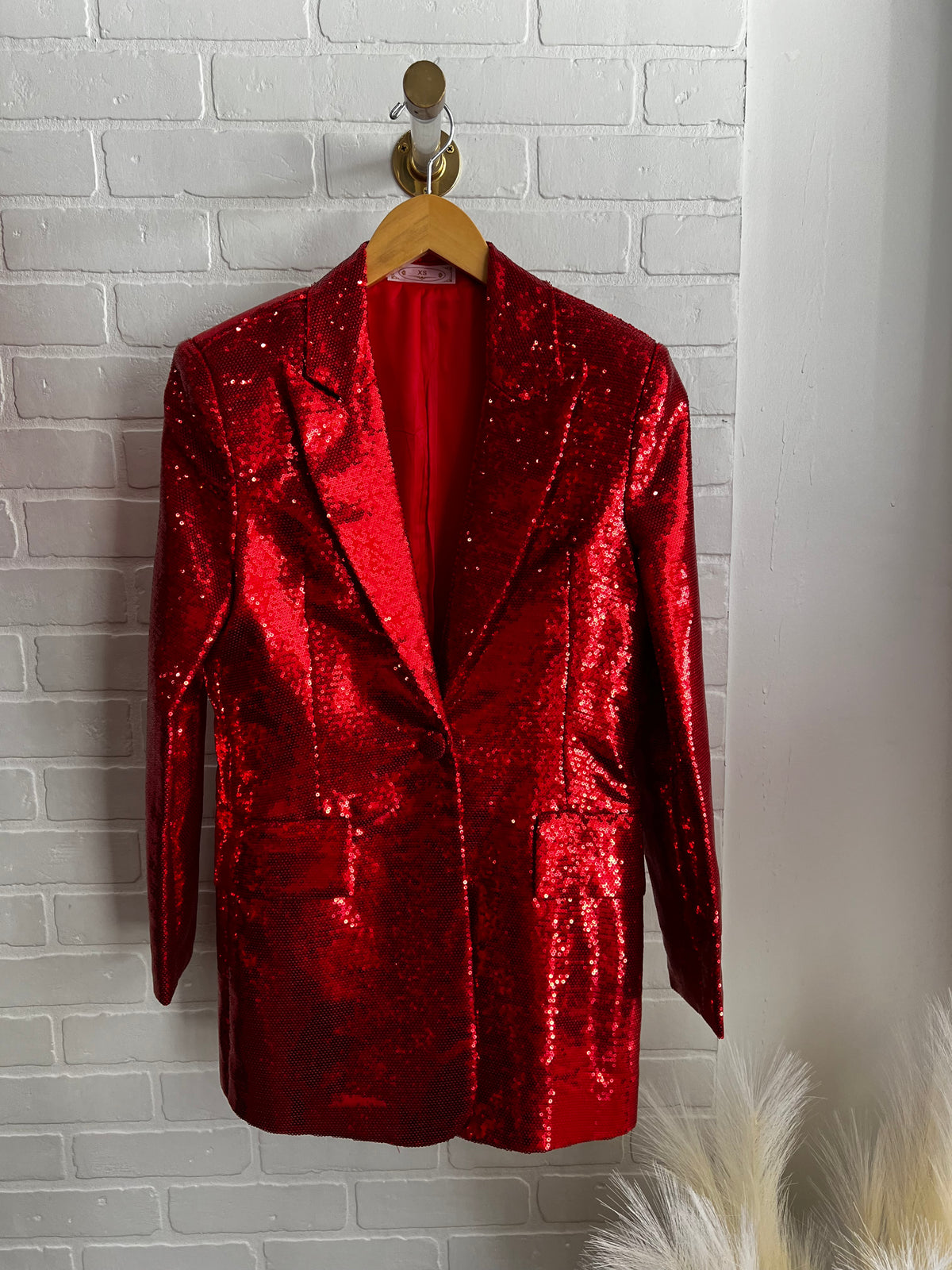Red Sequin Blazer