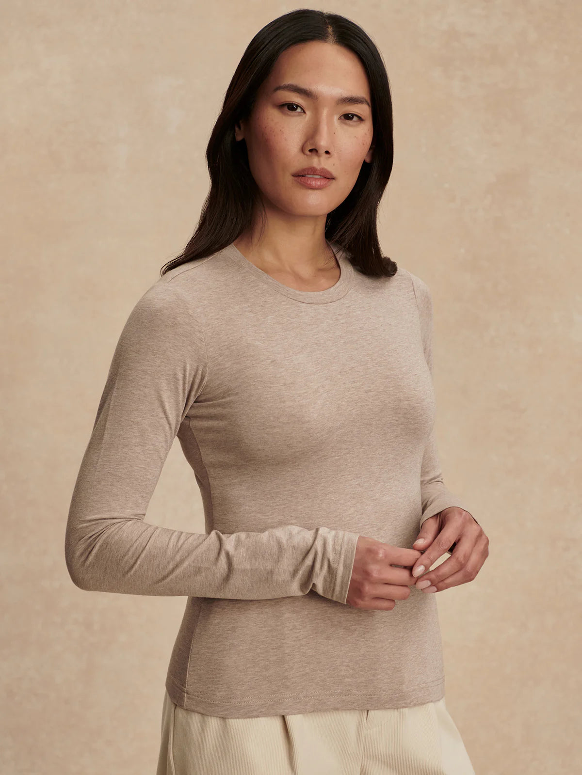 Edna Fitted Tee Taupe