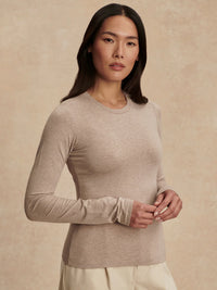 Edna Fitted Tee Taupe