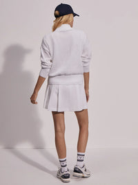 Aurora Half Zip Knit White