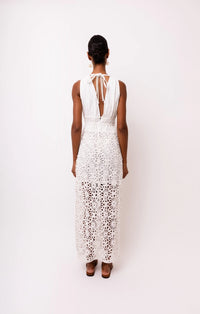 Lin Crochet Halter Maxi