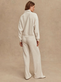 Wide Leg Pant 30" Ivory Marl