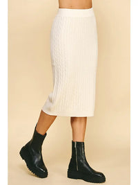 Cream Knit Skirt