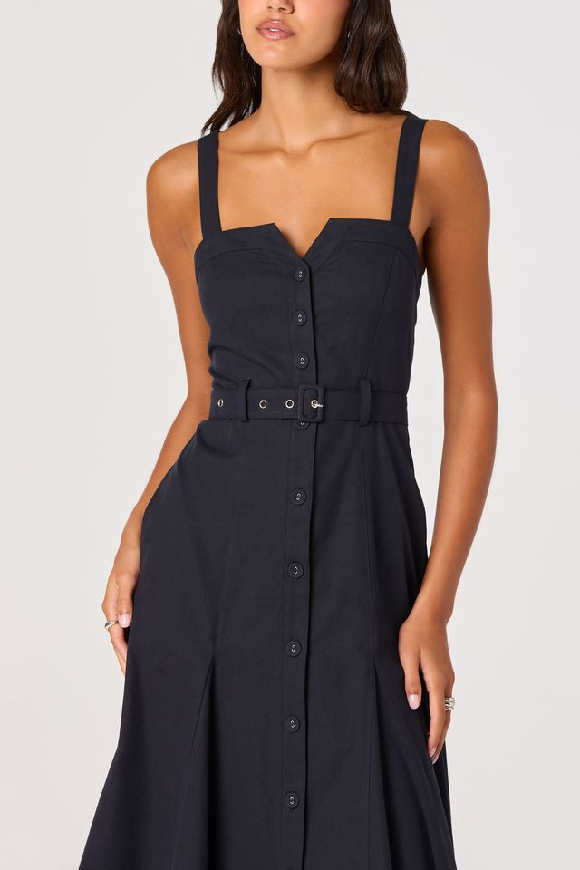 Navy Sweetheart Midi