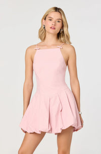 Tionna Bow Bubble Hem Mini Dress