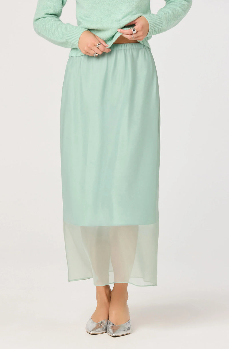 Keyara Sheer Overlay Maxi Skirt