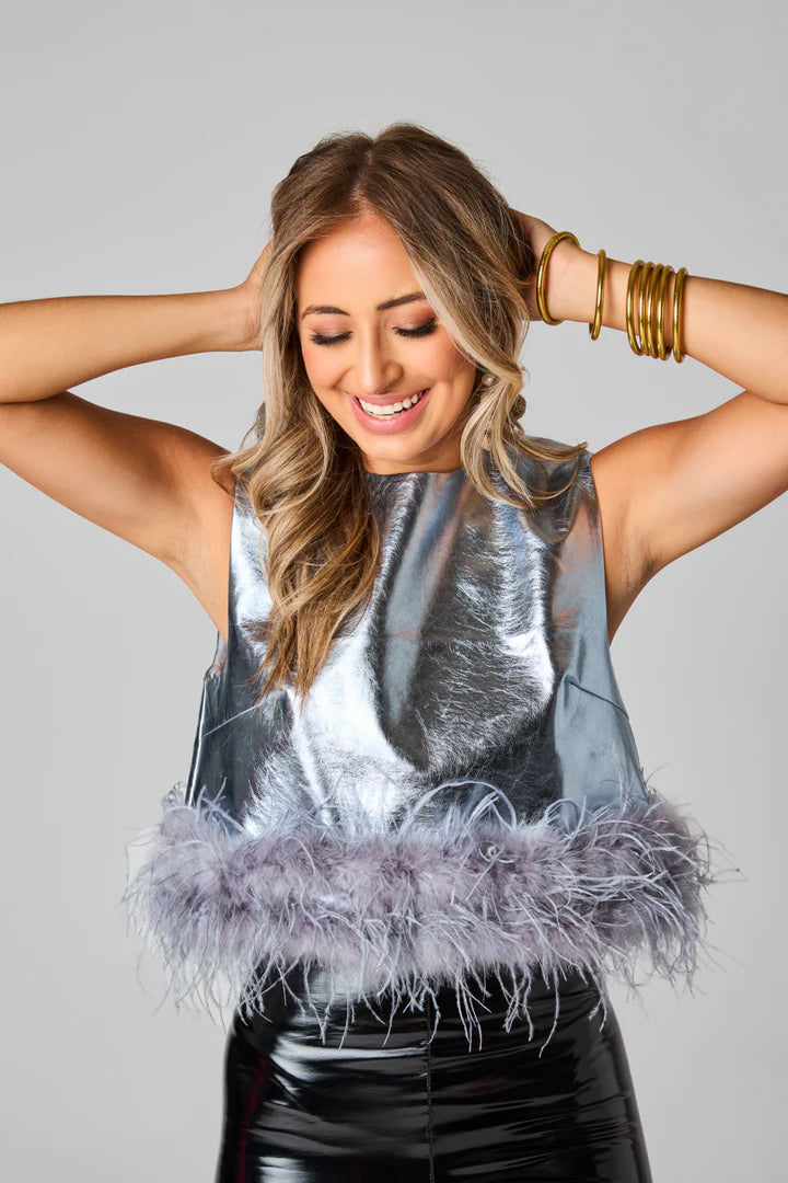 Queenie Feather Top