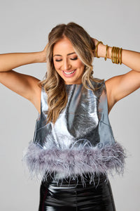 Queenie Feather Top