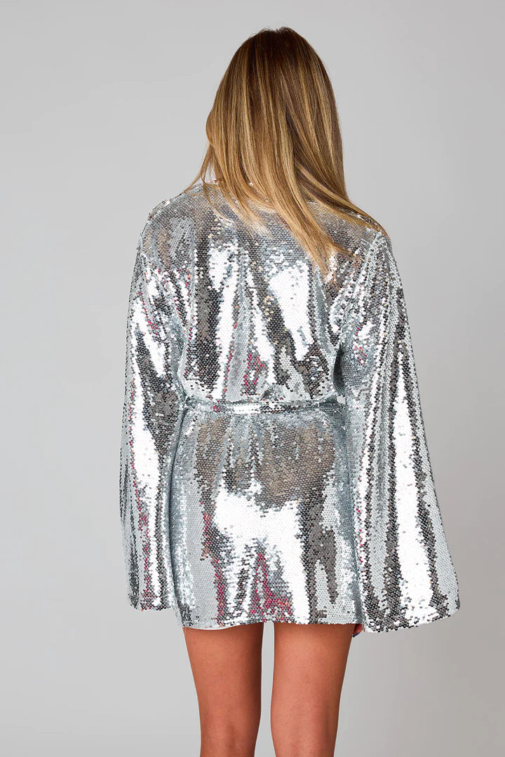 Lynlee Sequin Wrap Dress-online exclusive