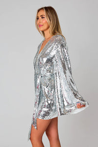 Lynlee Sequin Wrap Dress