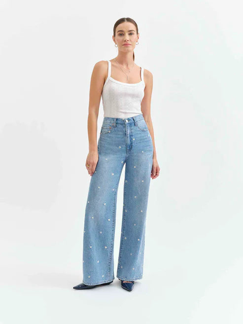 Far Out High Rise Wide Leg Daisy