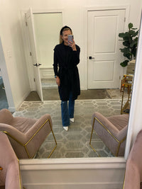 Belted Long Vest
