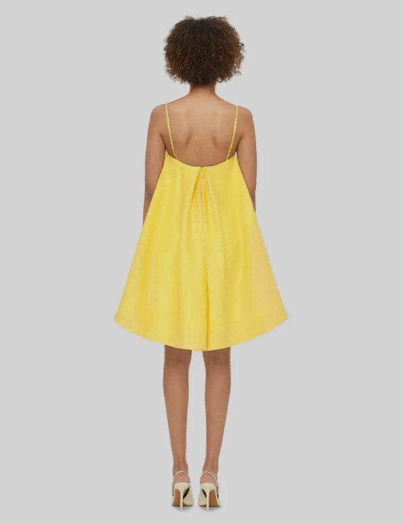 Embroidered Backless Suspender Dress