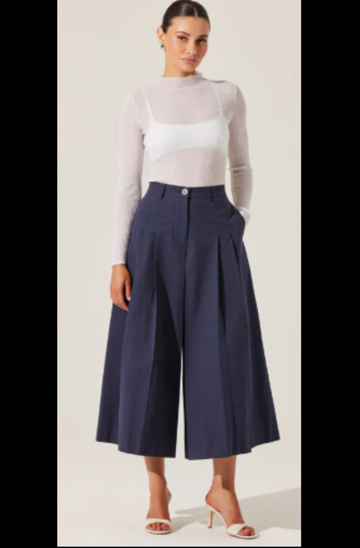 Rowen Pleated Culotte Pants