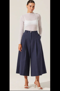 Rowen Pleated Culotte Pants