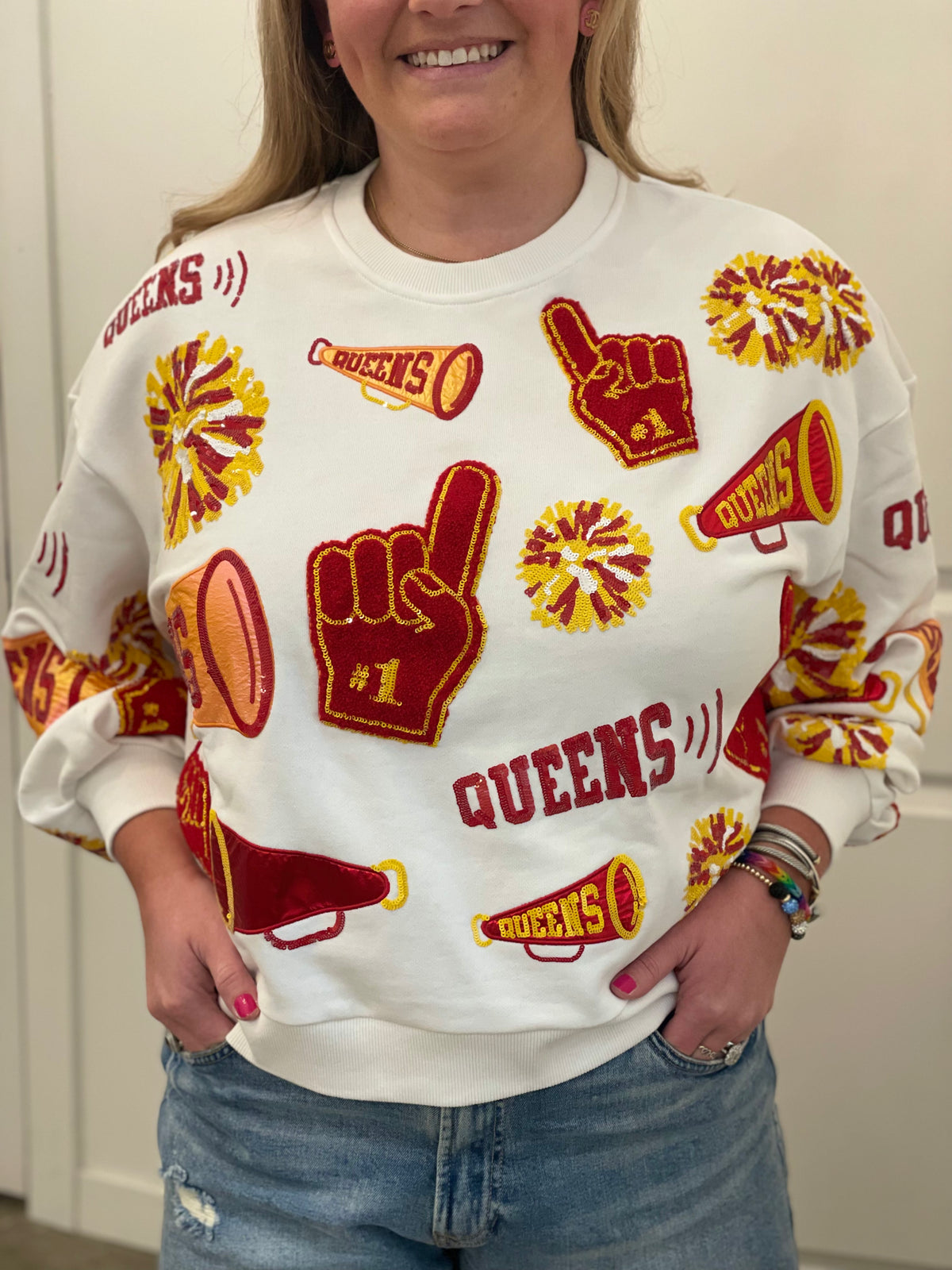 Red & Yellow Cheers Queen Icon Sweatshirt