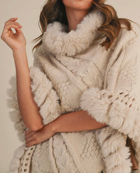 Faux Fur Poncho