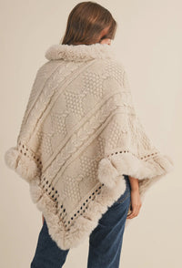 Faux Fur Poncho