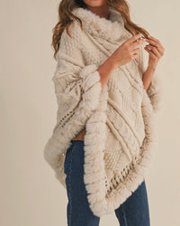 Faux Fur Poncho