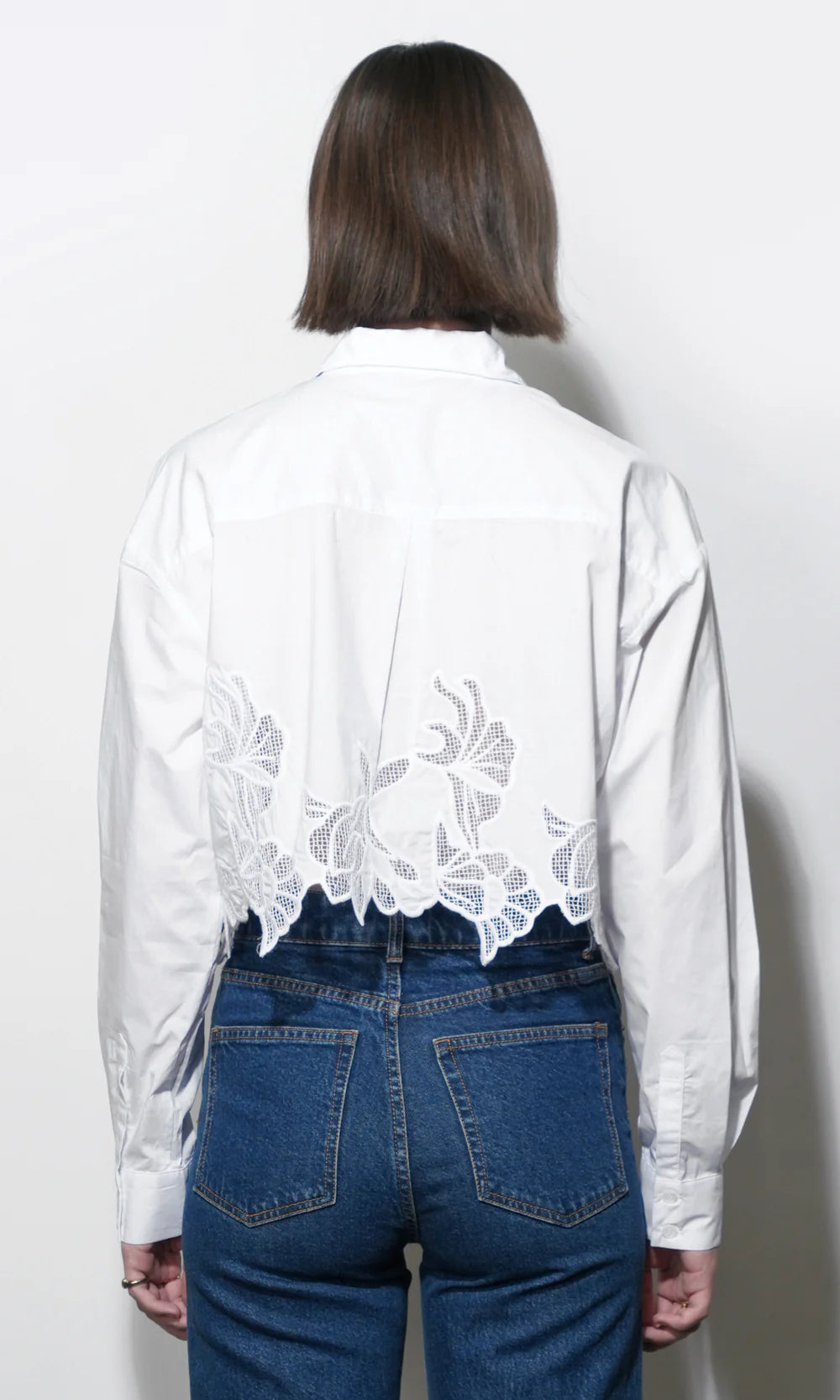 Finley Embroidered Hem Button Up Shirt