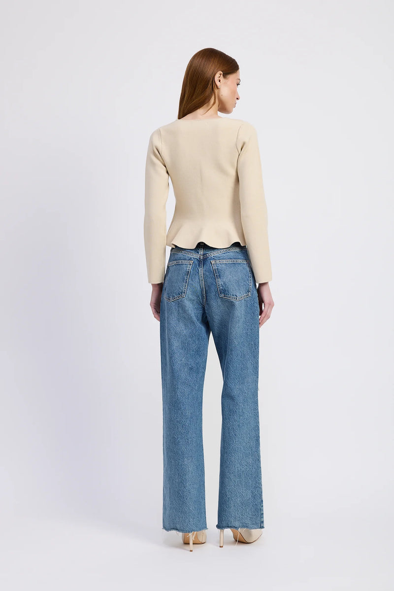 Beige Flare Sweater