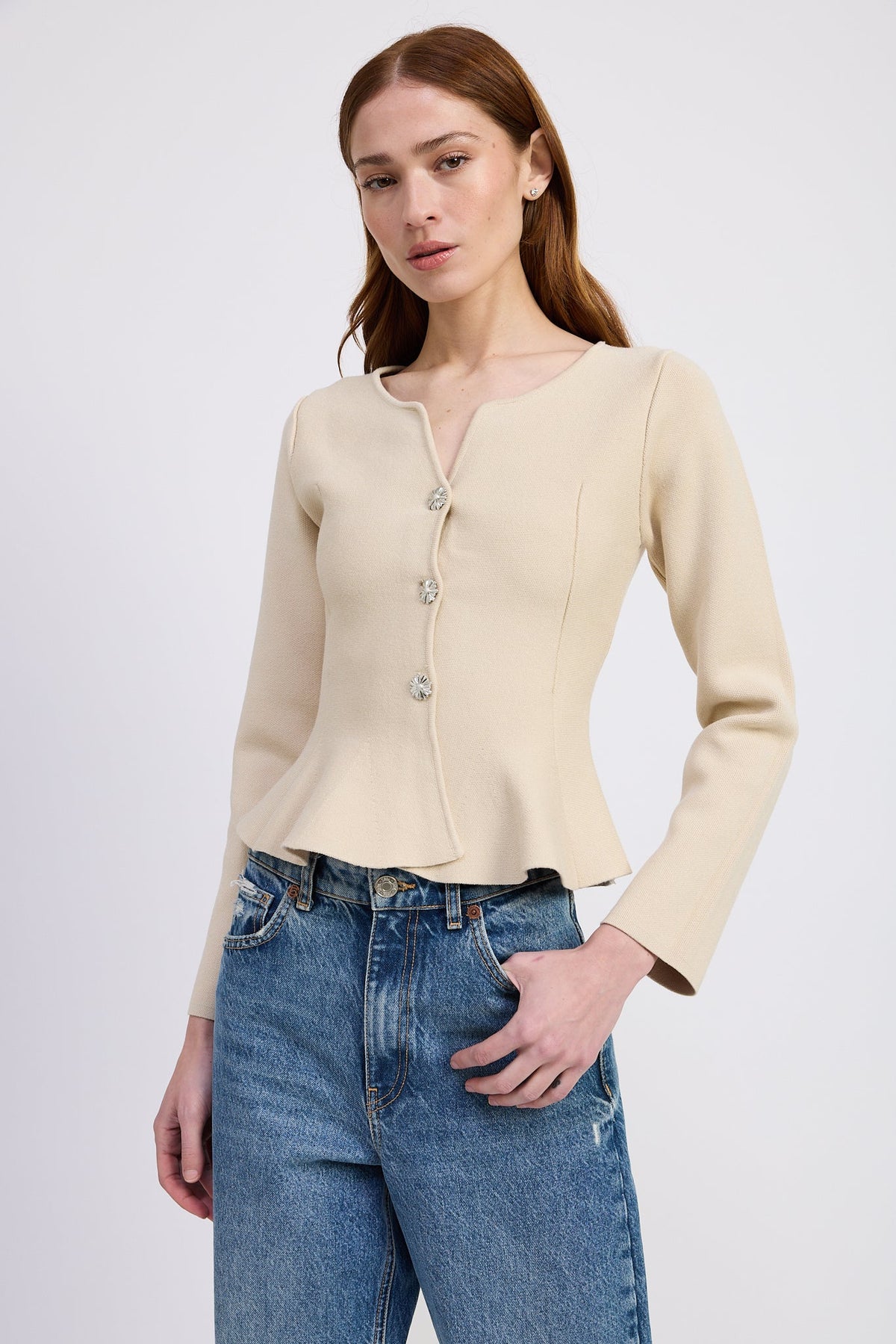 Beige Flare Sweater