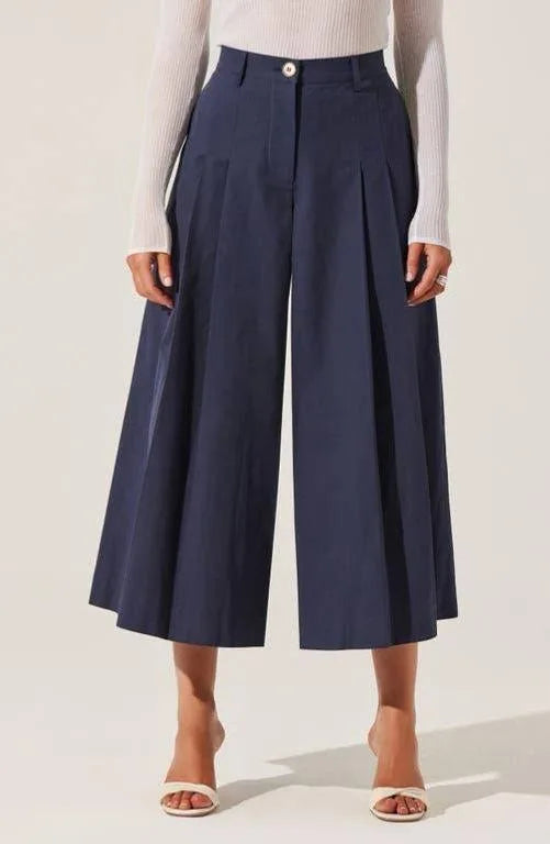 Rowen Pleated Culotte Pants