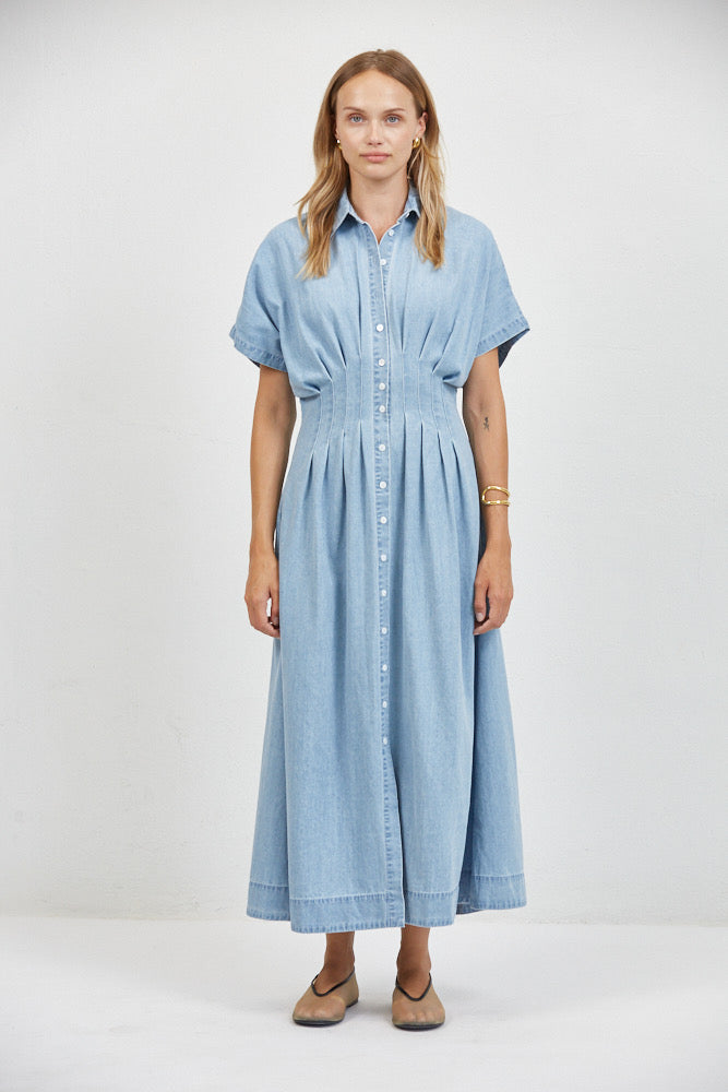 Light Denim Blue Midi