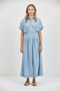 Light Denim Blue Midi