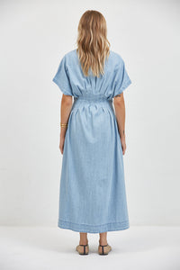 Light Denim Blue Midi