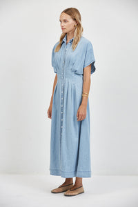 Light Denim Blue Midi