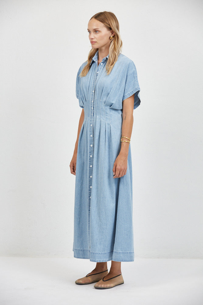 Light Denim Blue Midi