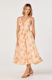 Orange Flower Midi