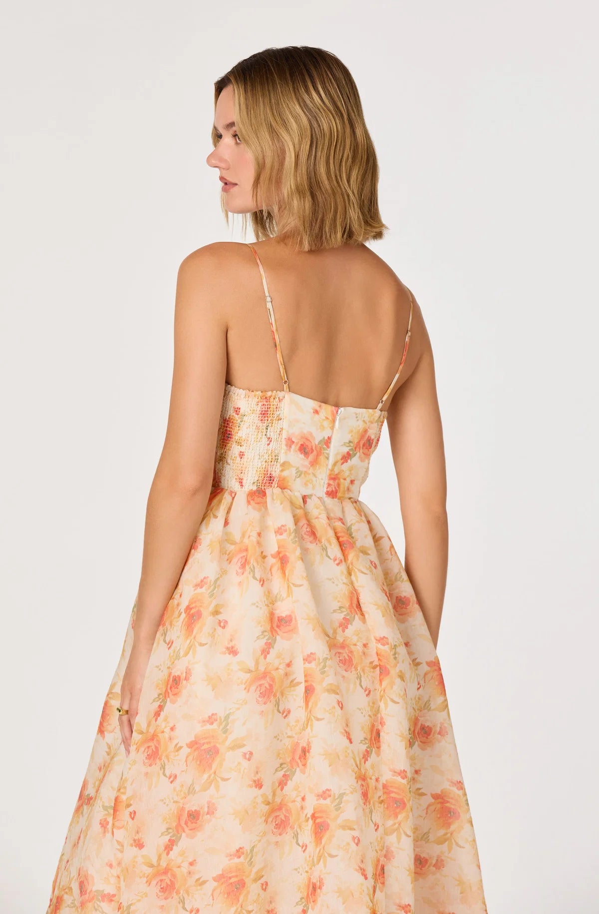 Orange Flower Midi