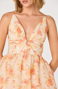 Orange Flower Midi