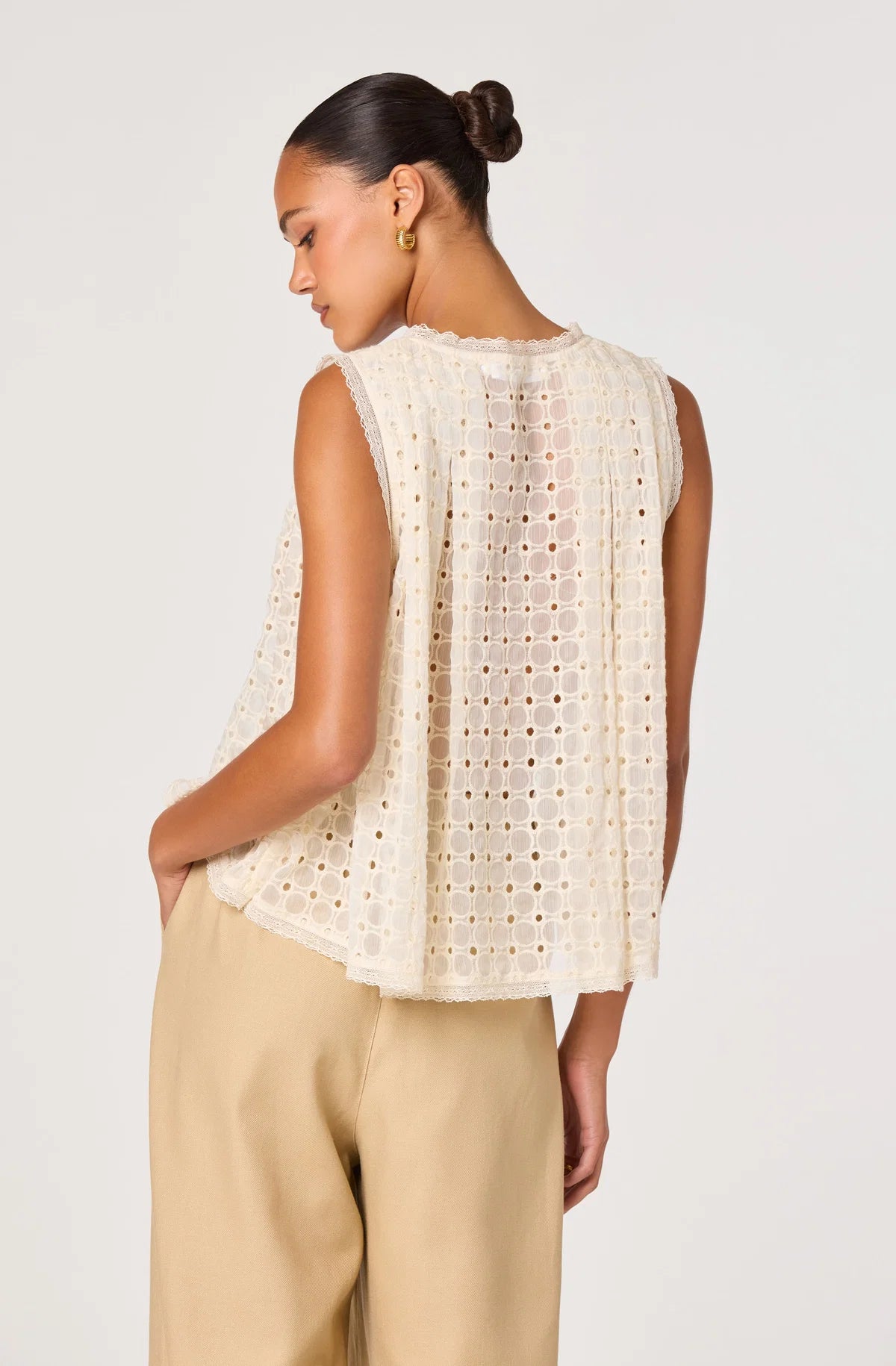 Ivory Eyelet Breeze Top