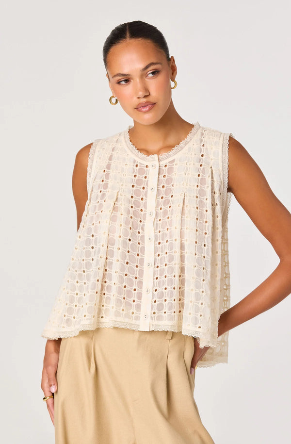 Ivory Eyelet Breeze Top
