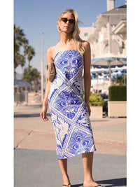Corilyn Cut Out Scarf Top Midi Dress