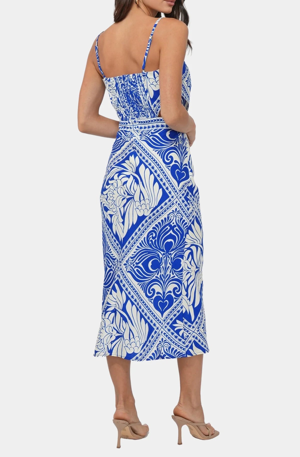 Corilyn Cut Out Scarf Top Midi Dress