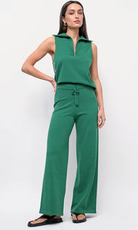 Julien Wide Leg Athletic Stripe Knit Pants