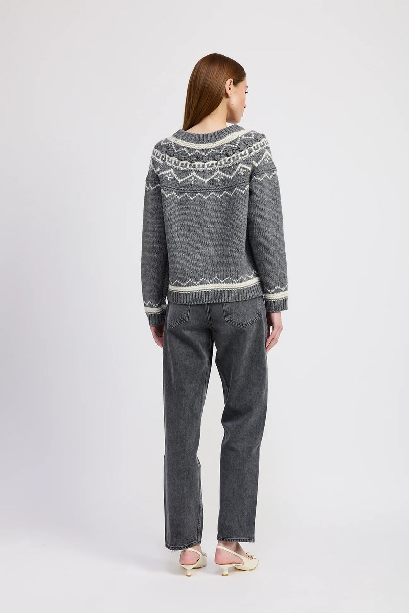 Gray and Ivory Sweater